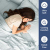 Picture of Extra Deep Queen Fitted Sheet - Hotel Luxury Single Fitted Sheet Only - Sheet Easily Fits 18 inch to 24 inch Mattress - Soft, Wrinkle Free, Breathable & Comfy Extra Deep Pockets Ice Blue Fitted Sheet