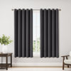 Picture of ChrisDowa Blackout Curtains 70 inches Wide for Bedroom - 2 Panels Set Extra Wide Grommet Thermal Insulated Room Darkening Curtains for Living Room (Dark Grey, 70 x 63 Inch)