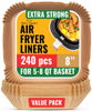 Picture of 240 pcs Air Fryer Liners, Disposable Airfryer Paper Liners - Non-Stick and Oil Proof for Easy Cleanup, Great for Oven, Pans & Baking - 8” Square for 5-8 qt Basket by Baker's Signature