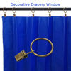 Picture of AMZSEVEN 90 Pack Curtain Rings with Clips, Drapery Clips with Rings, Hangers Drapes Rings 1.26 Inch Interior Diameter, Fits up to 1 Inch Curtain Rod, Vintage Bronze