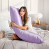Picture of BEDELITE Body Pillow Cover Satin Pillowcase for Hair and Skin, Super Soft and Cooling Body Pillow Pillowcase 2 Pack, Breathable Silky Full Long Pillow Case Cover(20"x54" Body Size, Lavender)