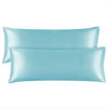Picture of BEDELITE Body Pillow Cover Satin Pillowcase for Hair and Skin, Super Soft and Cooling Body Pillow Pillowcase 2 Pack, Breathable Silky Full Long Pillow Case Cover(20"x54" Body Size, Blue)