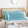 Picture of BEDELITE Body Pillow Cover Satin Pillowcase for Hair and Skin, Super Soft and Cooling Body Pillow Pillowcase 2 Pack, Breathable Silky Full Long Pillow Case Cover(20"x54" Body Size, Blue)