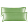 Picture of BEDELITE Body Pillow Cover Satin Pillowcase for Hair and Skin, Super Soft and Cooling Body Pillow Pillowcase 2 Pack, Breathable Silky Full Long Pillow Case Cover(20"x54" Body Size, Sage Green)