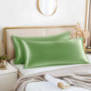 Picture of BEDELITE Body Pillow Cover Satin Pillowcase for Hair and Skin, Super Soft and Cooling Body Pillow Pillowcase 2 Pack, Breathable Silky Full Long Pillow Case Cover(20"x54" Body Size, Sage Green)