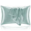 Picture of BEDELITE Satin Pillowcase for Hair and Skin, Super Soft and Cooling Similar to Silk Pillow Cases 2 Pack with Envelope Closure, Gift for Women Men(20"x40" King Size, Haze Blue)