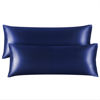 Picture of BEDELITE Body Pillow Cover Satin Pillowcase for Hair and Skin, Super Soft and Cooling Body Pillow Pillowcase 2 Pack, Breathable Silky Full Long Pillow Case Cover(20"x54" Body Size, Navy)