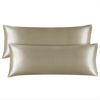 Picture of BEDELITE Body Pillow Cover Satin Pillowcase for Hair and Skin, Super Soft and Cooling Body Pillow Pillowcase 2 Pack, Breathable Silky Full Long Pillow Case Cover(20"x54" Body Size, Taupe)