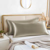 Picture of BEDELITE Body Pillow Cover Satin Pillowcase for Hair and Skin, Super Soft and Cooling Body Pillow Pillowcase 2 Pack, Breathable Silky Full Long Pillow Case Cover(20"x54" Body Size, Taupe)