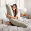 Picture of BEDELITE Body Pillow Cover Satin Pillowcase for Hair and Skin, Super Soft and Cooling Body Pillow Pillowcase 2 Pack, Breathable Silky Full Long Pillow Case Cover(20"x54" Body Size, Taupe)