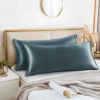 Picture of BEDELITE Body Pillow Cover Satin Pillowcase for Hair and Skin, Super Soft and Cooling Body Pillow Pillowcase 2 Pack, Breathable Silky Full Long Pillow Case Cover(20"x54" Body Size, Space Grey)