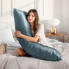 Picture of BEDELITE Body Pillow Cover Satin Pillowcase for Hair and Skin, Super Soft and Cooling Body Pillow Pillowcase 2 Pack, Breathable Silky Full Long Pillow Case Cover(20"x54" Body Size, Space Grey)