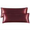 Picture of BEDELITE Body Pillow Cover Satin Pillowcase for Hair and Skin, Super Soft and Cooling Body Pillow Pillowcase 2 Pack, Breathable Silky Full Long Pillow Case Cover(20"x54" Body Size, Burgundy)