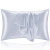 Picture of BEDELITE Satin Pillowcase for Hair and Skin, Super Soft and Cooling Similar to Silk Pillow Cases 2 Pack with Envelope Closure, Gift for Women Men(20"x40" King Size, Evening Haze)