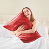 Picture of BEDELITE Satin Pillowcase for Hair and Skin, Super Soft and Cooling Similar to Silk Pillow Cases 2 Pack with Envelope Closure, Gift for Women Men(20"x40" King Size, Baked Apple)