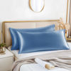 Picture of BEDELITE Body Pillow Cover Satin Pillowcase for Hair and Skin, Super Soft and Cooling Body Pillow Pillowcase 2 Pack, Breathable Silky Full Long Pillow Case Cover(20"x54" Body Size, Airy Blue)