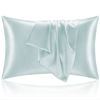 Picture of BEDELITE Satin Pillowcase for Hair and Skin, Super Soft and Cooling Similar to Silk Pillow Cases 2 Pack with Envelope Closure, Gift for Women Men(20"x36" King Size, Ice Blue)