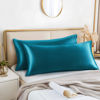 Picture of BEDELITE Body Pillow Cover Satin Pillowcase for Hair and Skin, Super Soft and Cooling Body Pillow Pillowcase 2 Pack, Breathable Silky Full Long Pillow Case Cover(20"x54" Body Size, Teal)