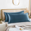 Picture of BEDELITE Body Pillow Cover Satin Pillowcase for Hair and Skin, Super Soft and Cooling Body Pillow Pillowcase 2 Pack, Breathable Silky Full Long Pillow Case Cover(20"x54" Body Size, Bluesteel)