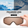 Picture of OutdoorMaster OTG Ski Goggles - Over Glasses Ski/Snowboard Goggles for Men, Women & Youth - 100% UV Protection (White Frame + VLT 25% Polarized Brown Lens)