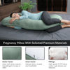 Picture of MOON PARK Pregnancy Pillows for Sleeping - U Shaped Full Body Maternity Pillow with Removable Cover - Support for Back, Legs, Belly, HIPS - 57 Inch Pregnancy Pillow for Women - Green