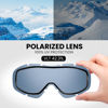 Picture of OutdoorMaster OTG Ski Goggles - Over Glasses Ski/Snowboard Goggles for Men, Women & Youth - 100% UV Protection (Black Frame + VLT 42% Polarized Blue Lens)