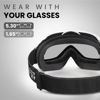 Picture of OutdoorMaster OTG Ski Goggles - Over Glasses Ski/Snowboard Goggles for Men, Women & Youth - 100% UV Protection (White Frame + VLT 36% IceBlue Lens)