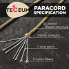 Picture of TECEUM Paracord Type III 550 Golden Sand - 1000 ft - 4mm - Tactical Rope MIL-SPEC - Outdoor para Cord - Camping Hiking Fishing Gear - EDC Parachute Cord - Strong Survival Rope 028 nw