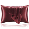 Picture of BEDELITE Satin Pillowcase for Hair and Skin, Super Soft and Cooling Similar to Silk Pillow Cases 2 Pack with Envelope Closure, Gift for Women Men(20"x36" King Size, Burgundy)