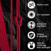 Picture of TECEUM Paracord Type III 550 Crimson - 50 ft - 4mm - Tactical Rope MIL-SPEC - Outdoor para Cord -Camping Hiking Fishing Gear and Equipment - EDC Parachute Cord - Strong Survival Rope 324
