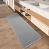 Picture of Upgraded Waffle Runner Rug Super Absorbent Non Slip Bath Mats for Bathroom Machine Washable Bathroom Runner Rug with Tassels, Ideal for Hallway Bedroom Laundry Room, Light Grey, 2' x 5'(24" x 60")