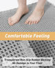 Picture of Upgraded Waffle Runner Rug Super Absorbent Non Slip Bath Mats for Bathroom Machine Washable Bathroom Runner Rug with Tassels, Ideal for Hallway Bedroom Laundry Room, Light Grey, 2' x 5'(24" x 60")