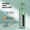 Picture of IRON °FLASK Sports Water Bottle - 3 Lids (Narrow Spout Lid) Leak Proof Vacuum Insulated Stainless Steel - Hot & Cold Double Walled Insulated Thermos, Durable Metal Canteen - Sage, 24 Oz