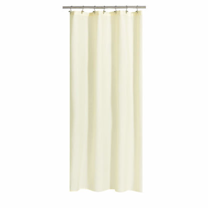 Picture of N&Y HOME Fabric Shower Curtain or Liner 36 x 72 Inches Bath Stall Size with 2 Bottom Magnets, Hotel Quality, Washable, Water Repellent, Sand