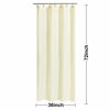 Picture of N&Y HOME Fabric Shower Curtain or Liner 36 x 72 Inches Bath Stall Size with 2 Bottom Magnets, Hotel Quality, Washable, Water Repellent, Sand