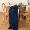 Picture of Socomi Cheesecloth Table Runner 10ft Gauze Boho Rustic Navy Cheese Cloth Table Runner for Baby Shower Decoration Wedding Fall Thanskgiving Table Runner 10pcs Navy
