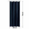 Picture of Fabric Shower Curtain or Liner 36 x 72 Inches Bath Stall Size with 2 Bottom Magnets, Hotel Quality, Washable, Water Repellent, Navy