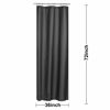Picture of N&Y HOME Fabric Shower Stall Curtain or Liner 36 x 72 Inches - Hotel Quality, Machine Washable, Water Repellent - Graphite Gray, 36x72