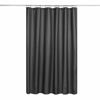 Picture of N&Y HOME Fabric Shower Curtain or Liner with Magnets Dark Charcoal Grey - Hotel Quality, Machine Washable, Water Repellent - Graphite Gray, 72x72