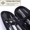 Picture of Travel Utensils with Case, Quatish Portable Silverware Set for Work, Stainless Steel Reusable Travel Cutlery Set, Fork and Spoon Set for Camping, Picnic, Gadgets, Lunch Box for Men, Black