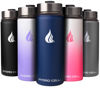 Picture of HYDRO CELL Stainless Steel Insulated Water Bottle with Straw - For Cold & Hot Drinks - Metal Vacuum Flask with Screw Cap and Modern Leakproof Sport Thermos for Kids & Adults (Navy 18oz)