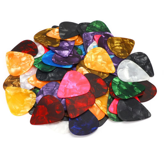 Picture of Augshy Guitar Picks, 150 Pack Premium Celluloid Guitar Pick Heavy Gauges Variety Pack for Acoustic Guitar, Electric Guitar, Bass(0.96mm)
