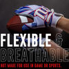 Picture of Franklin Sports New York Giants Youth NFL Football Receiver Gloves - Receiver Gloves for Kids - NFL Team Logos and Silicone Palm - Youth S/XS Pair
