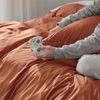 Picture of Bedsure Duvet Cover King Size - Soft Double Brushed Bedding Set for Kids & Adults, Zipper Closure, 3 Pieces, Includes 1 Duvet Cover (104"x90") & 2 Pillow Shams, NO Comforter, Terracotta