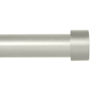 Picture of VOIIY Silver Curtain Rods for Windows 48 to 84 Inch(4-7 Feet),1" Diameter Drapery Rods with Modern Style End Cap Finials,Size:36-88 Inch,Antique Silver