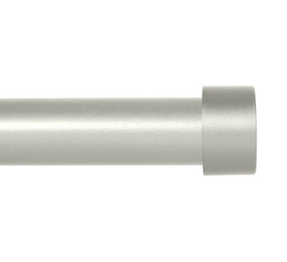Picture of VOIIY Silver Curtain Rods for Windows 48 to 84 Inch(4-7 Feet),1" Diameter Drapery Rods with Modern Style End Cap Finials,Size:36-88 Inch,Antique Silver