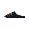Picture of FOCO Men's NFL Chicago Bears Sherpa Lined Buffalo Check Memory Foam Slippers, X-Large (13-14)