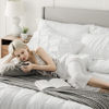 Picture of Bedsure California King Comforter Set - Cal King Bed Set 7 Pieces, Pinch Pleat White Cali King Bedding Set with Pintuck Comforter, Sheets, Pillowcases & Shams
