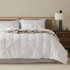 Picture of Bedsure California King Comforter Set - Cal King Bed Set 7 Pieces, Pinch Pleat White Cali King Bedding Set with Pintuck Comforter, Sheets, Pillowcases & Shams