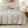 Picture of Bedsure King Duvet Cover with Fitted Sheet - Soft Double Brushed Bedding Set with Zipper Closure, 6 Pieces, Includes 1 Duvet Cover, 1 Fitted Sheet, 2 Pillow Shams, 2 Pillowcases, NO Comforter, Linen